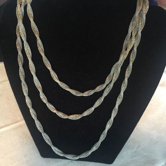 $10 ea or 3/$20   Silvertone Mesh Long Necklace - Picture 2 of 7